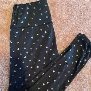 Glyder Sultry Legging-Black/Silver Triangle Print